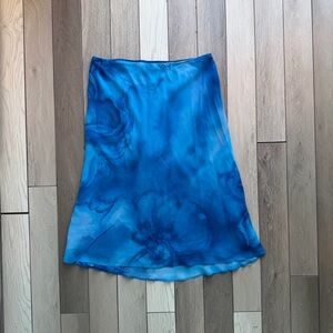 Tessuto Y2K Blue Floral Skirt With Flowers Design